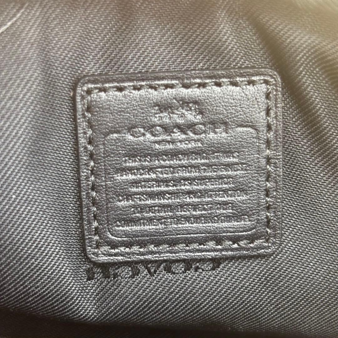 COACH leather double zipper shoulder bag
