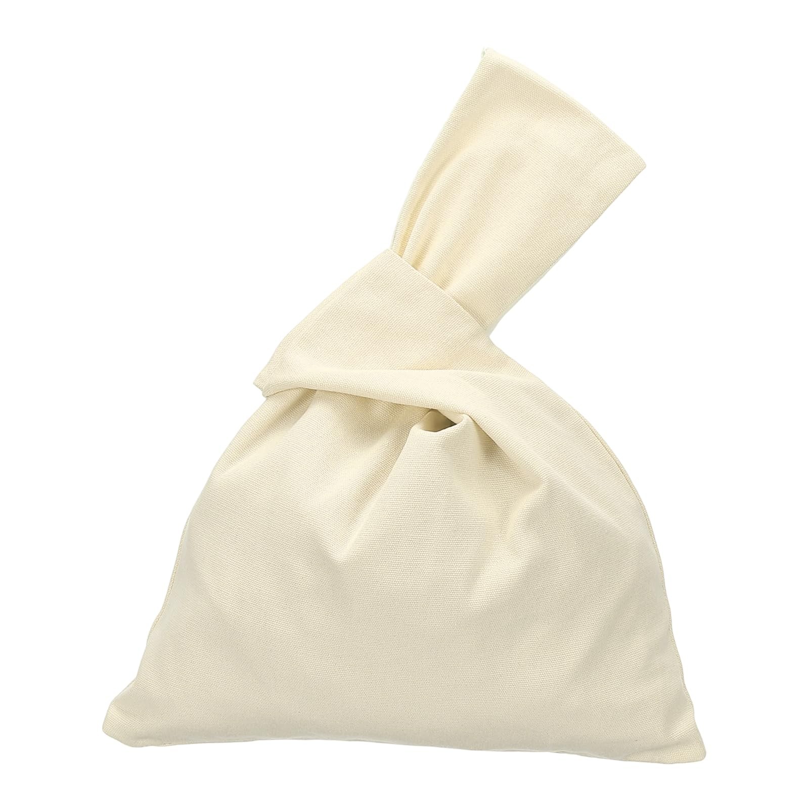 uxcell Cotton Wrist Knot Tote Bag, Women’s 22 x 31 cm/8.7 x 12.2 inch, Beige