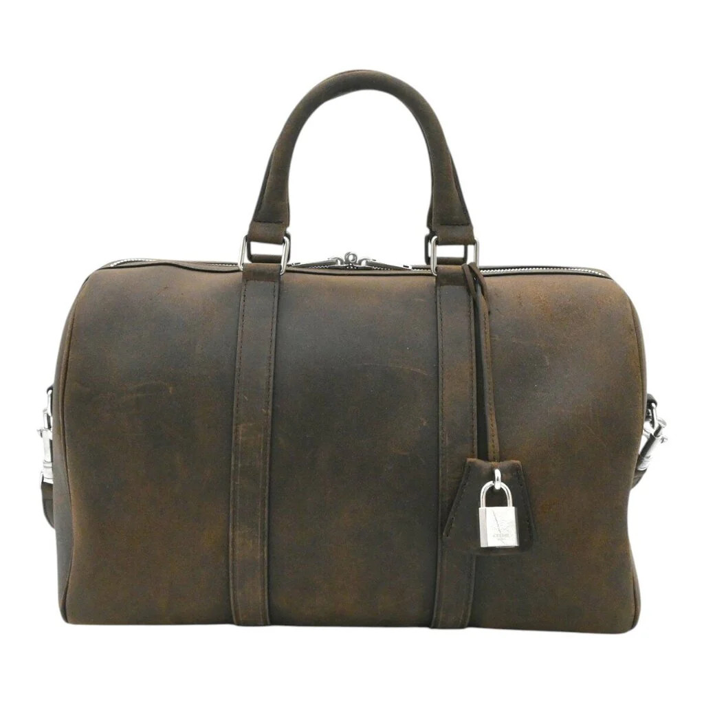 CELINE | Brown Suede Leather Boston Bag