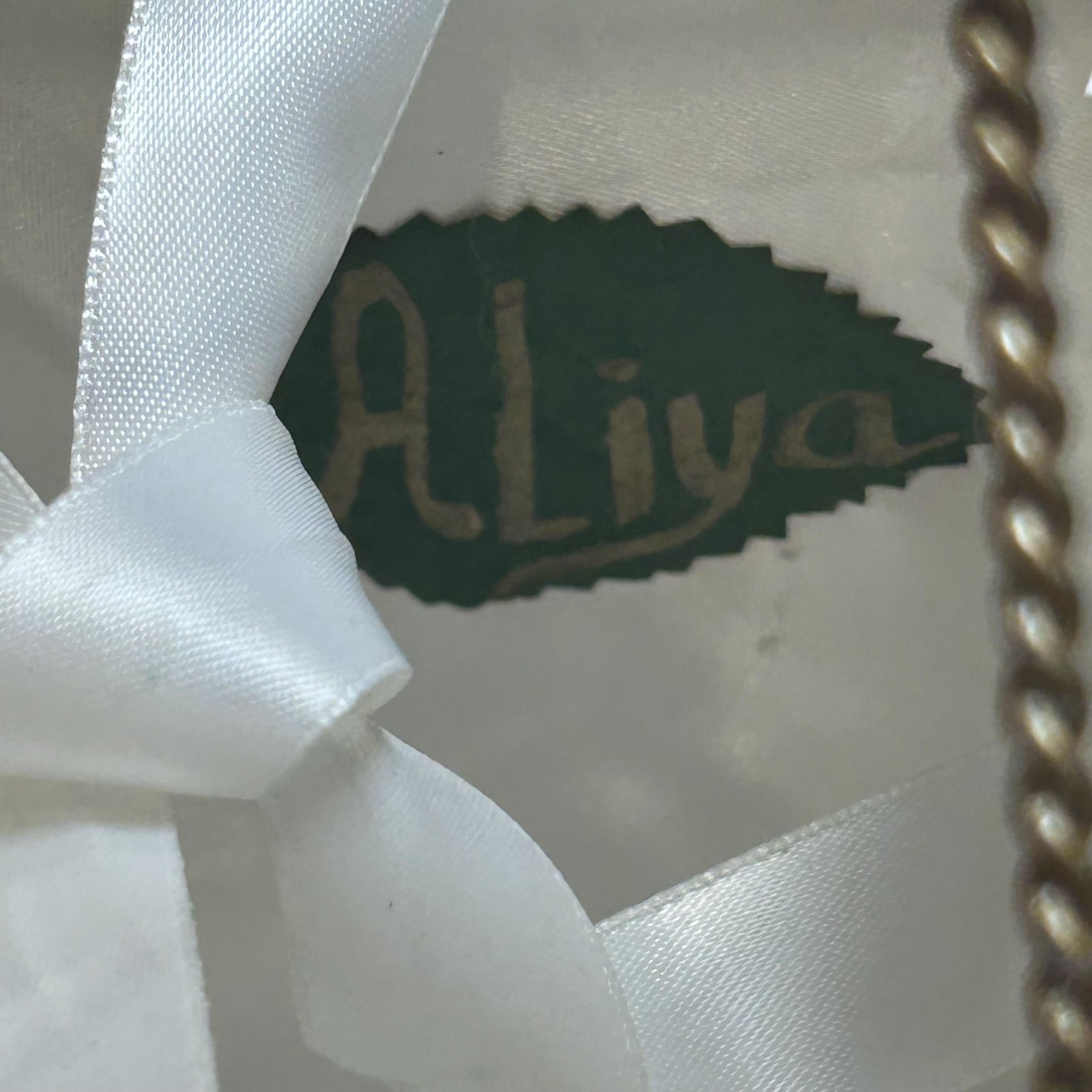 Aliya White Satin Floral Square Wedding Flower Rose Petal Handmade Purse