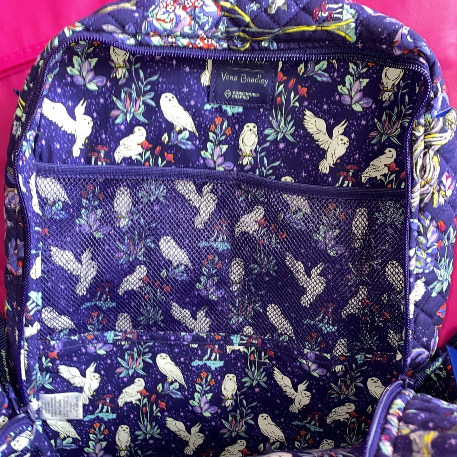 New Nwt Vera Purple Owls Bradley Harry Potter Forbidden Forest Campus Backpack D