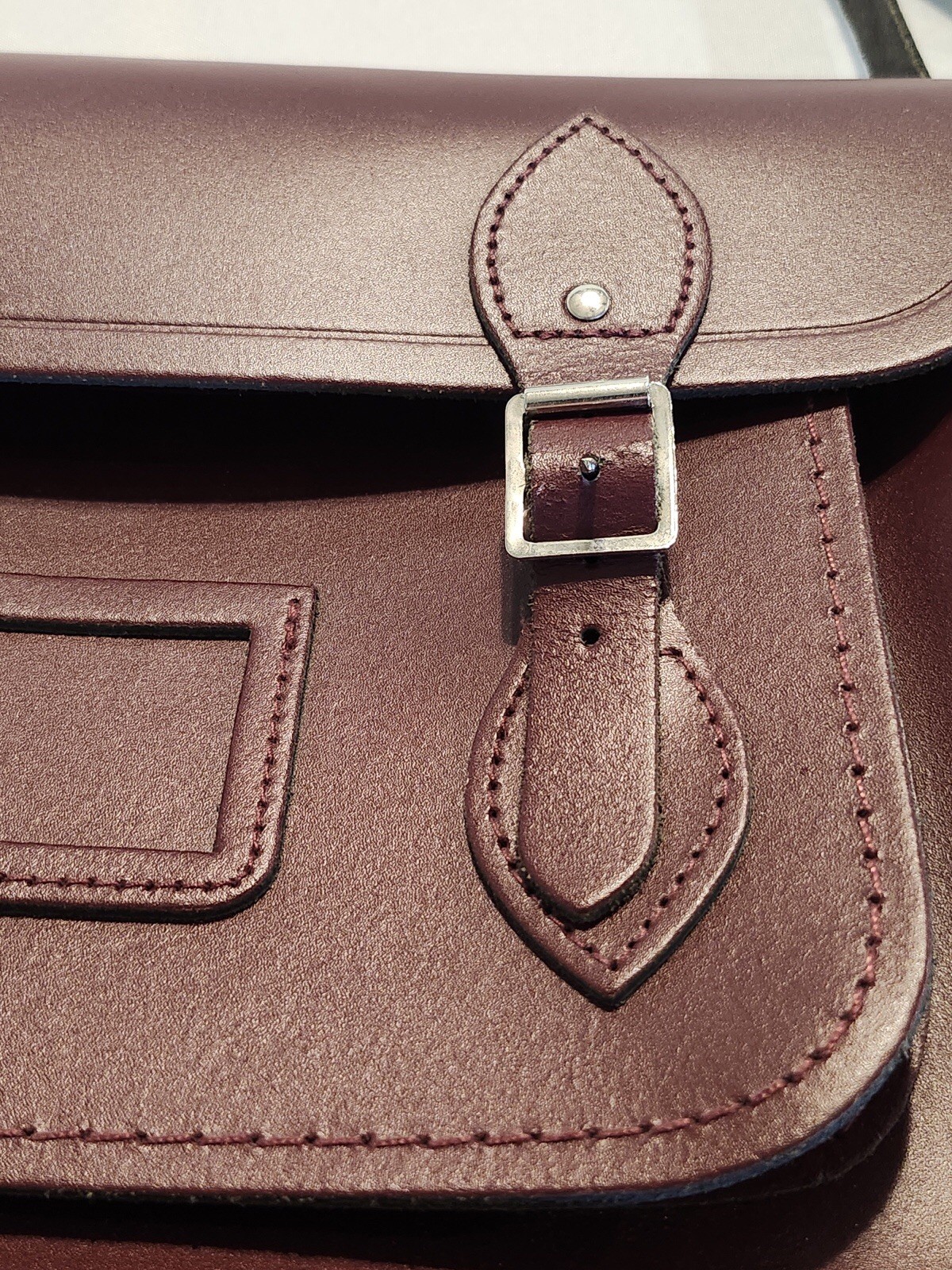 The Cambridge Satchel Company Oxblood Leather Messenger Crossbody Bag