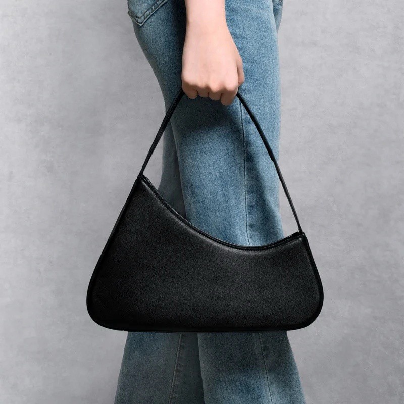 AUPEN Fearless 2022 Calf Leather Bag Black Orig. $340 NWT