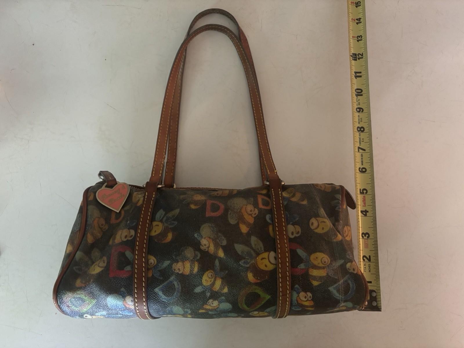Vintage Dooney And Bourke Shoulder Bag Retro Early 2000’s Fun Bumble Bee