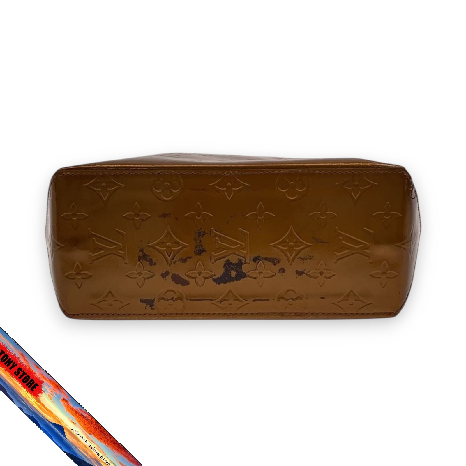 Louis Vuitton Lead PM Monogram Vernis Enamel Brown Handbag Bag