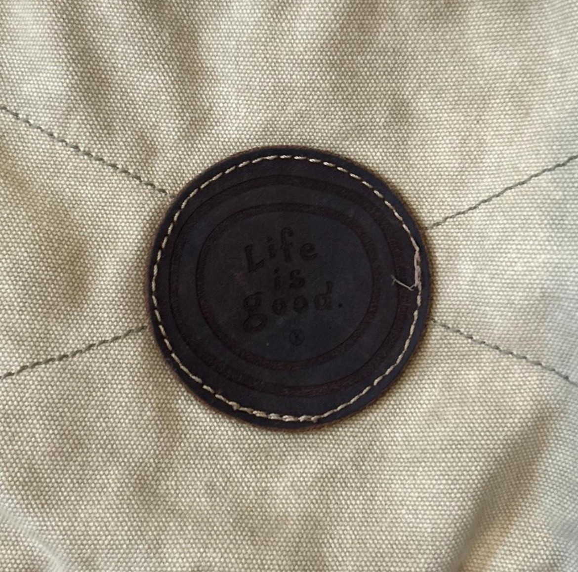 Vtg Grunge Alt Life is Good Indie Academia NYC Messenger Mori Y2K Canvas Boho