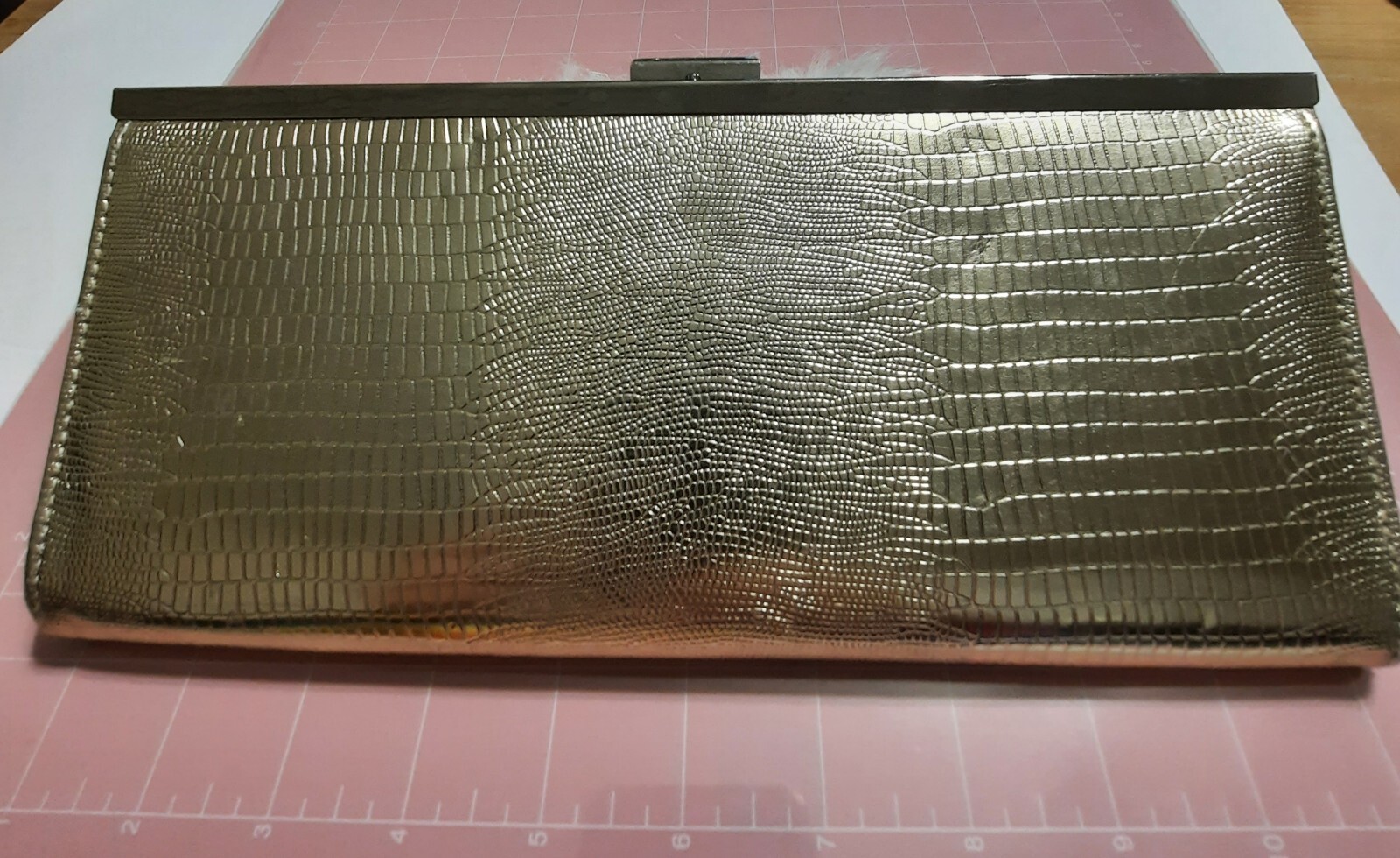 Clutch Purse Gold 10.5 In X 4.75 Inch