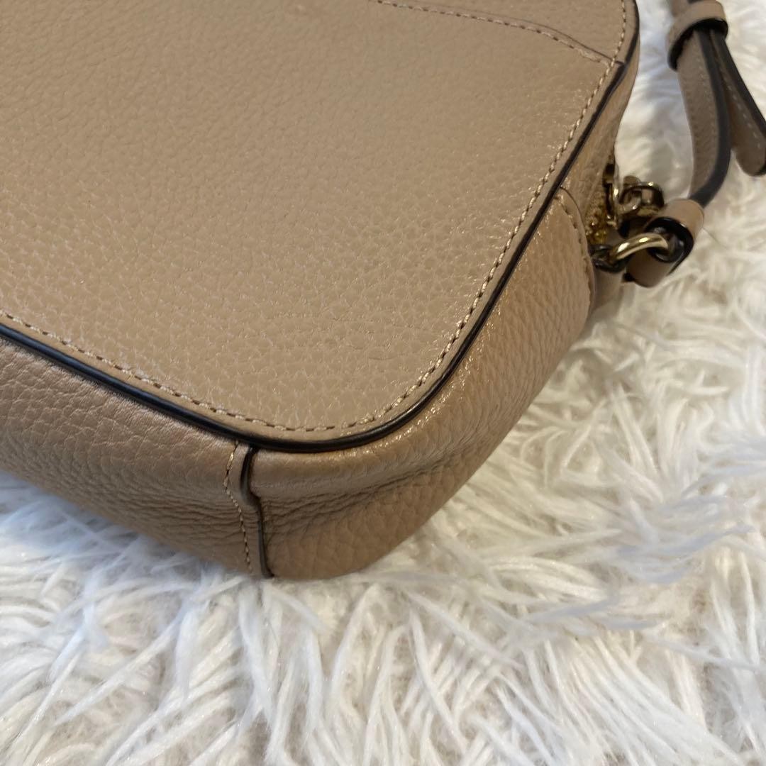 Coach Shoulder Bag Camera Bag Jamie Leather Zip Closure