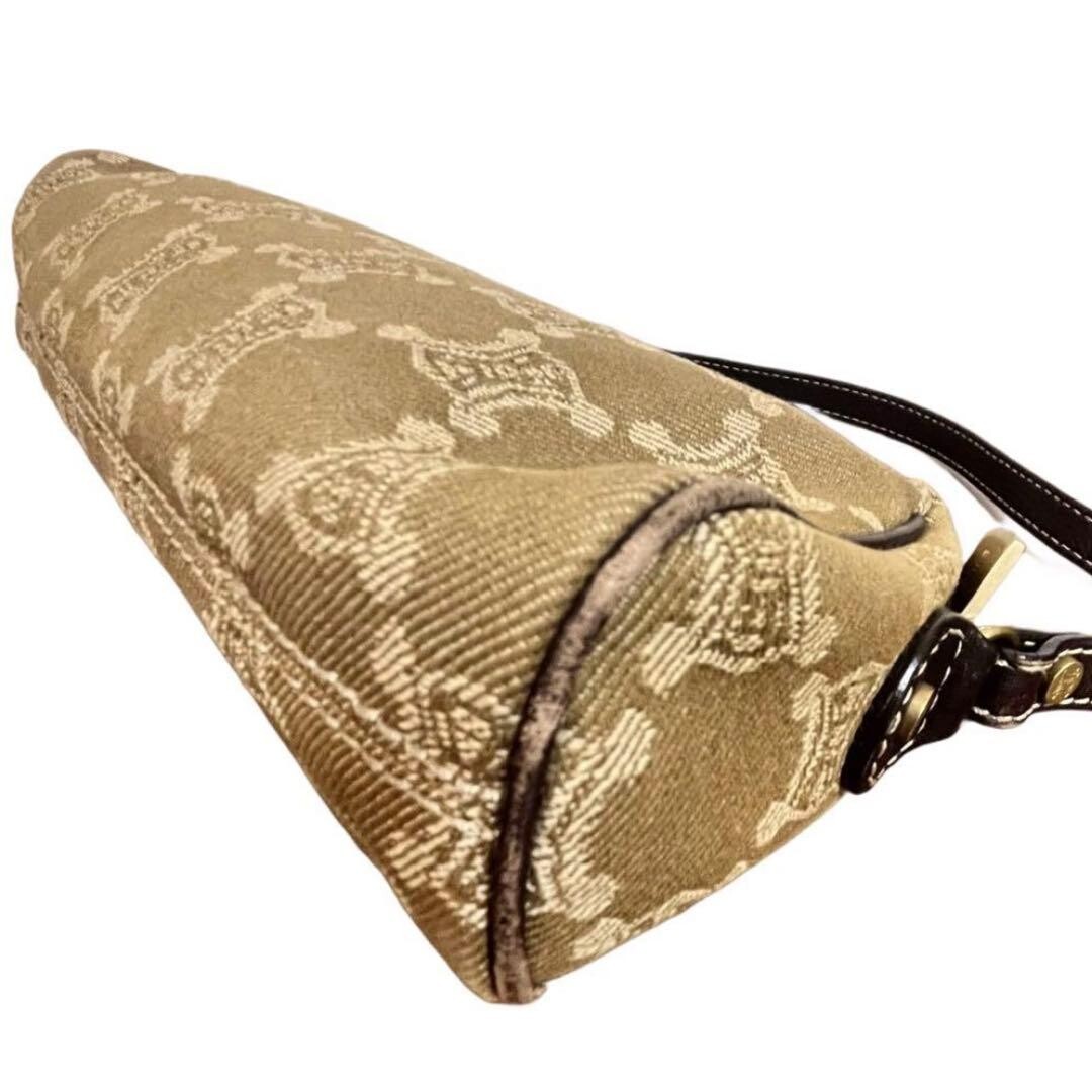 CELINE Shoulder Hand Bag Pouch Pochette Triomphe Canvas Vintage Auth From Japan