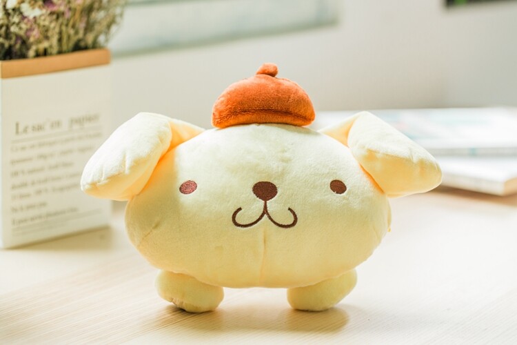 Pom Pom Purin my melody plush shoulder bag head Messenger Bag crossbody Satchel
