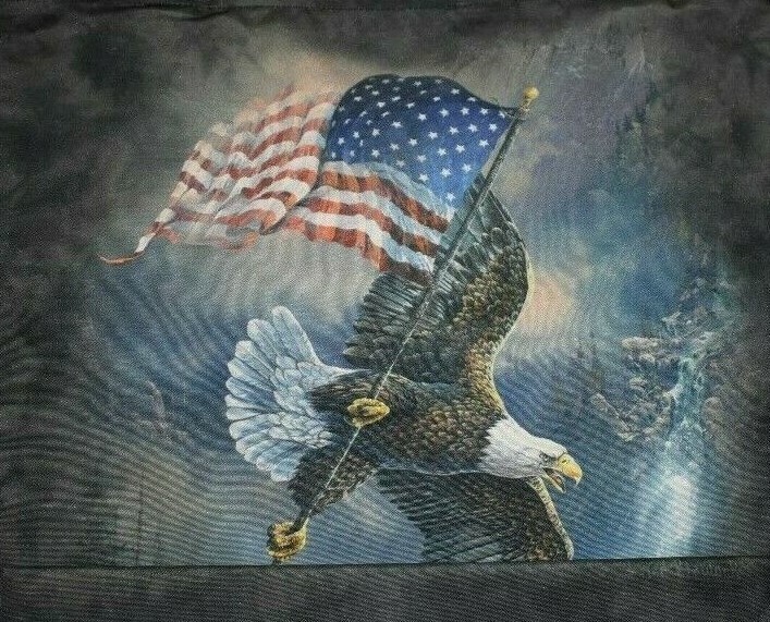 ADULTS FLAG-BEARING EAGLE LARGE 18 INCH TOTE BAG