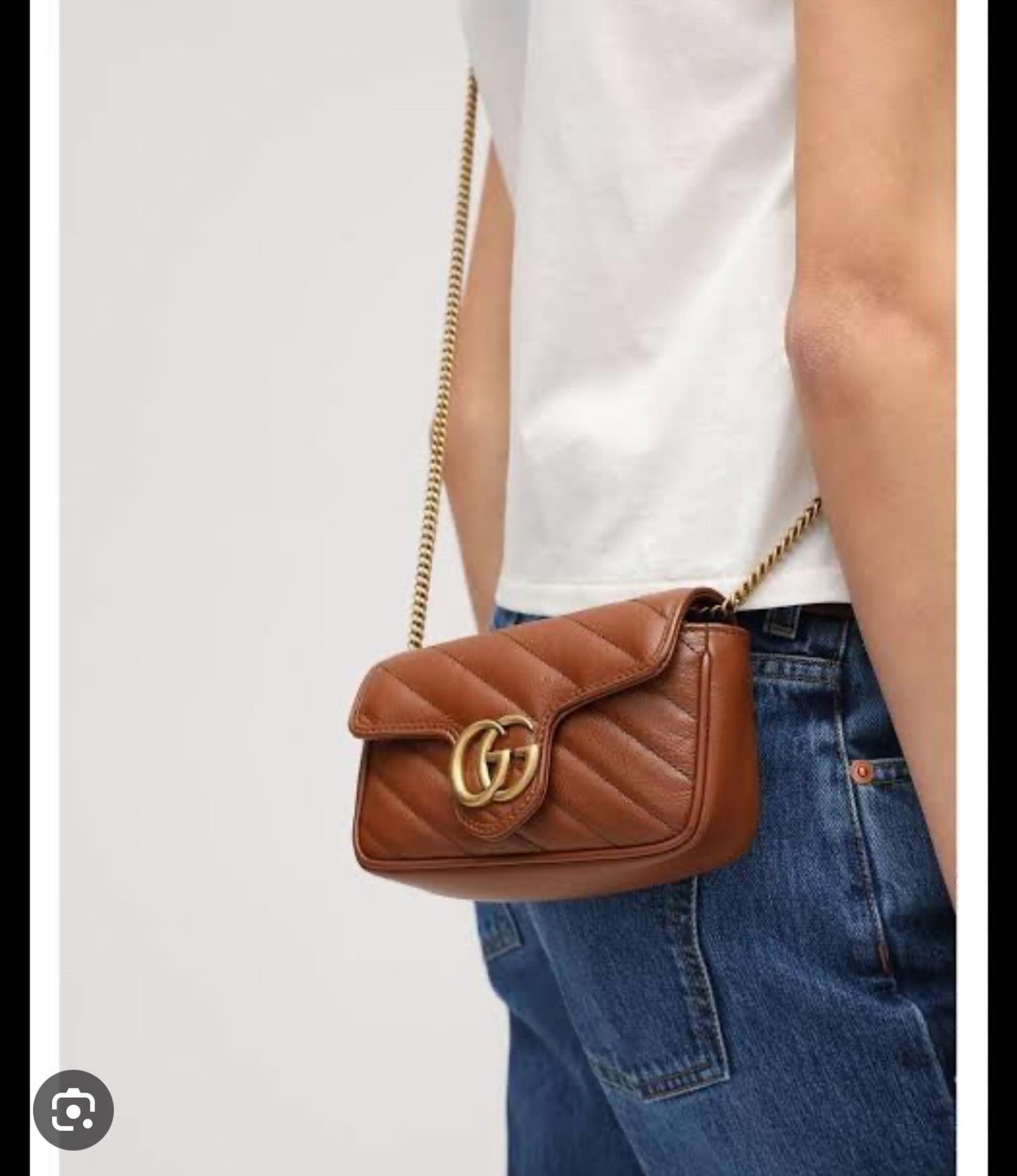Gucci GG Marmont Matelasse Crossbody Mini Brown/Tan Leather/Suede