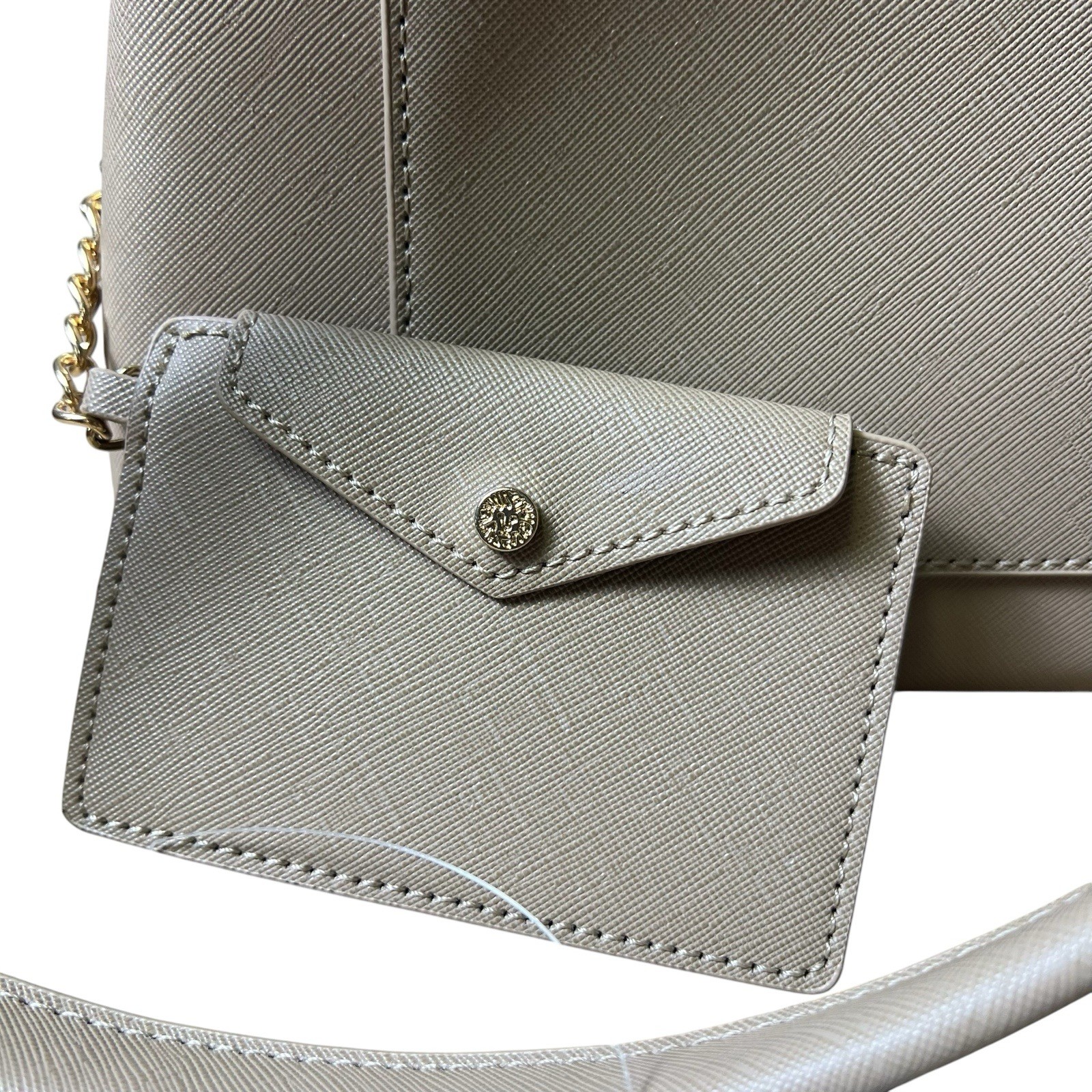 Anne Klein Silvia Tote Bag Truffle Beige NWT Faux Leather Shoulder Purse AKH5185