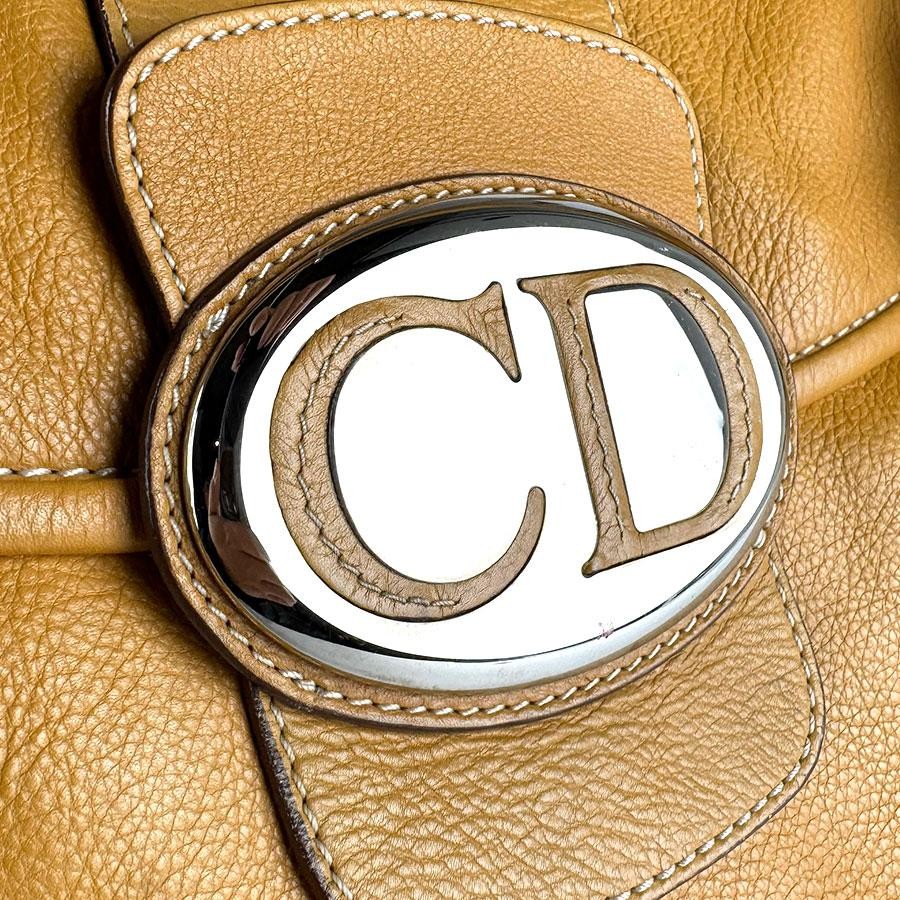 CHRISTIAN DIOR Bag: Leather Mustard Yellow W35H24D13cm w/o accessories;