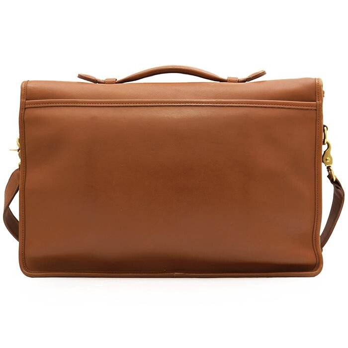 COACH Metropolitan Briefcase Brown Calf Leather 2 Way Bag 5265 Authentica