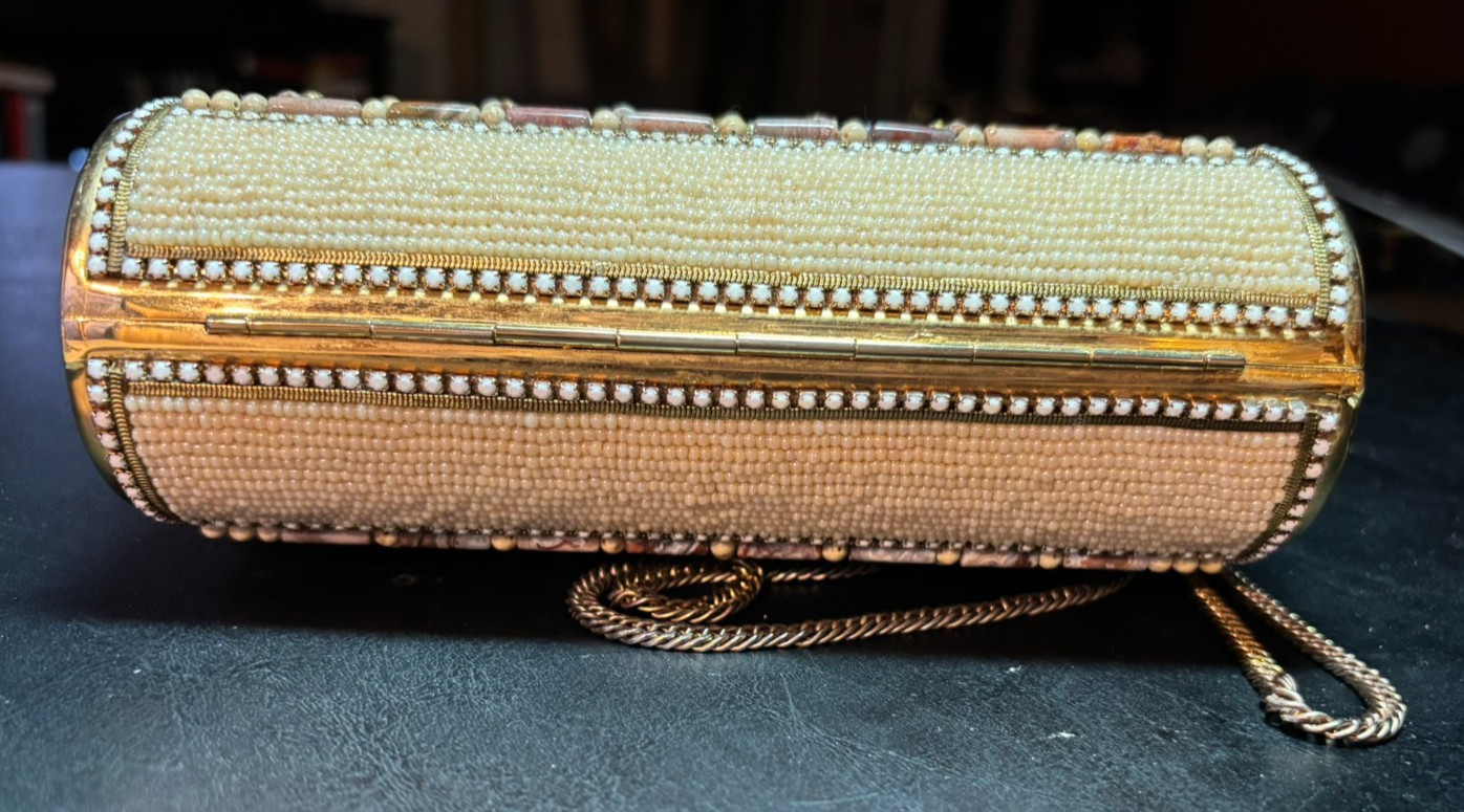 M and J Hansen Designs miniaudiere clutch, an artisan creation, from 80s-90s