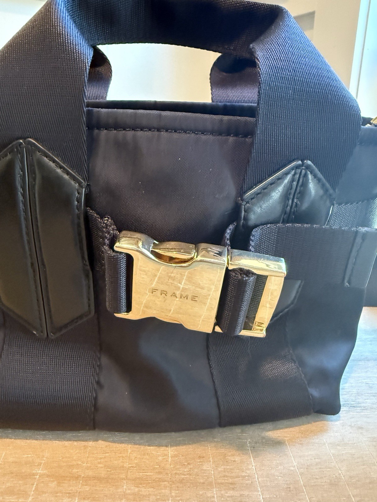 Black FRAME Les Second Mini Handbag Gold tone Hardware