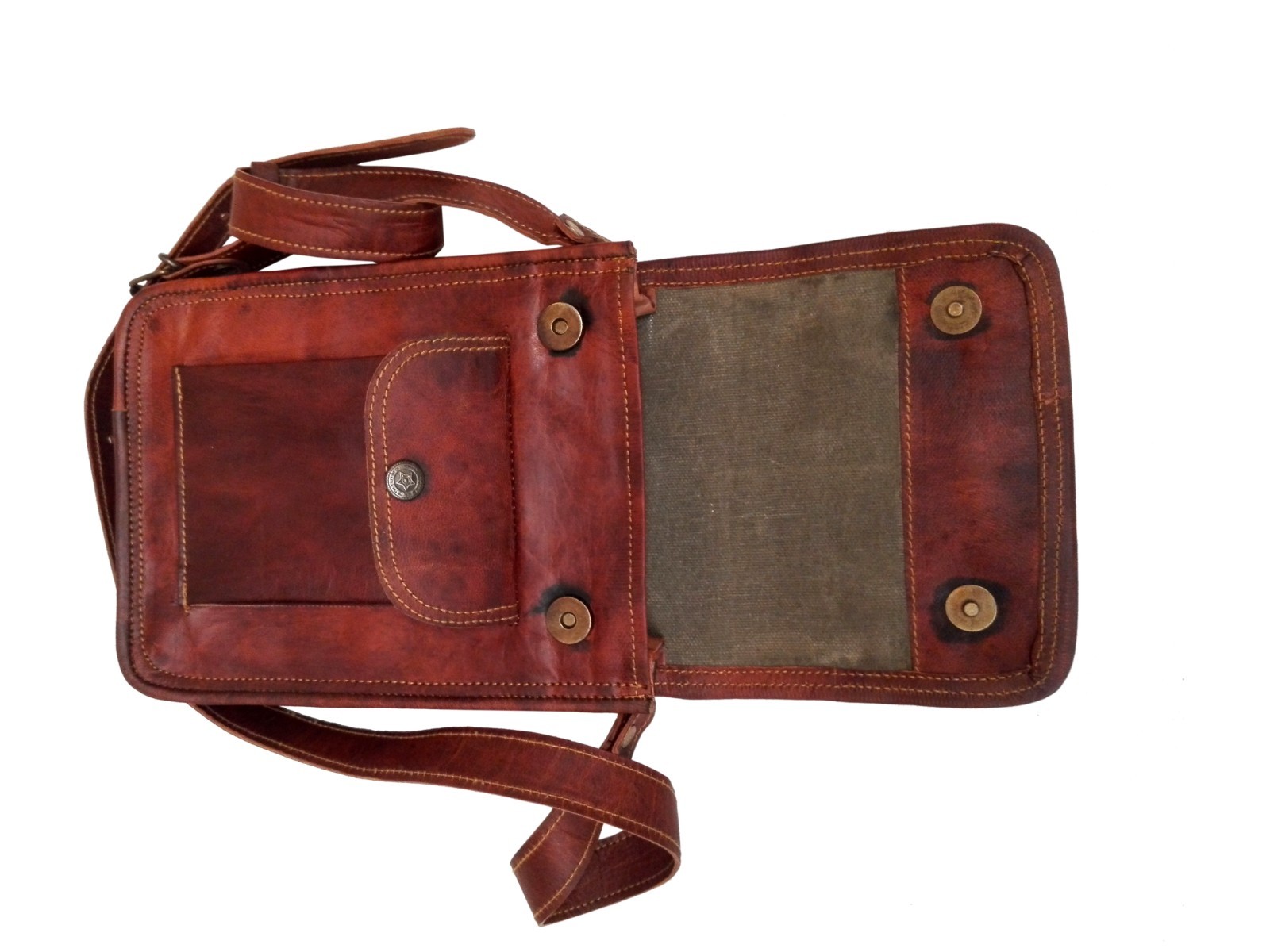 JMB Brand Women Purse Genuine Brown Leather Cross Body Shoulder