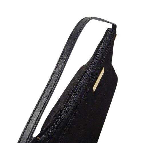 Gucci Black Leather Accessory Pouch Shoulder Bag 039.1103 Women Zip