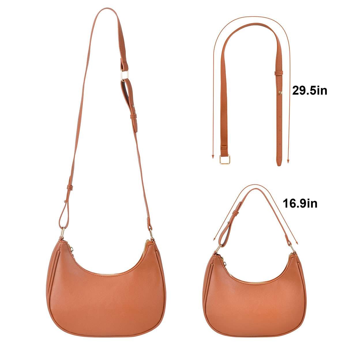 Womens Crescent Shape Underarm Bag Crossbody Bag Sling Shoulder Purse Small