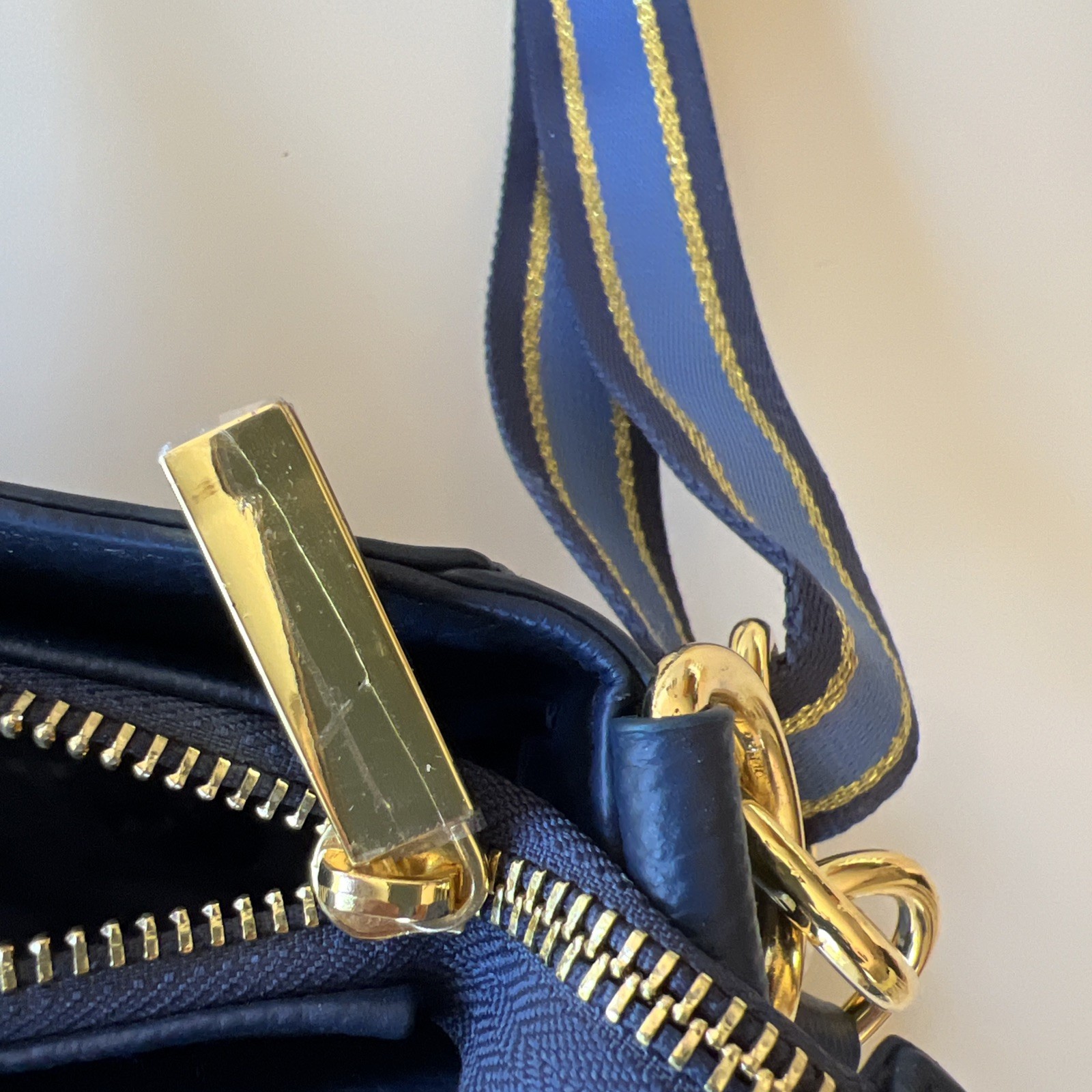 JOY Chic Leather Crossbody Shoulder Bag Navy Blue And Matching Wallet