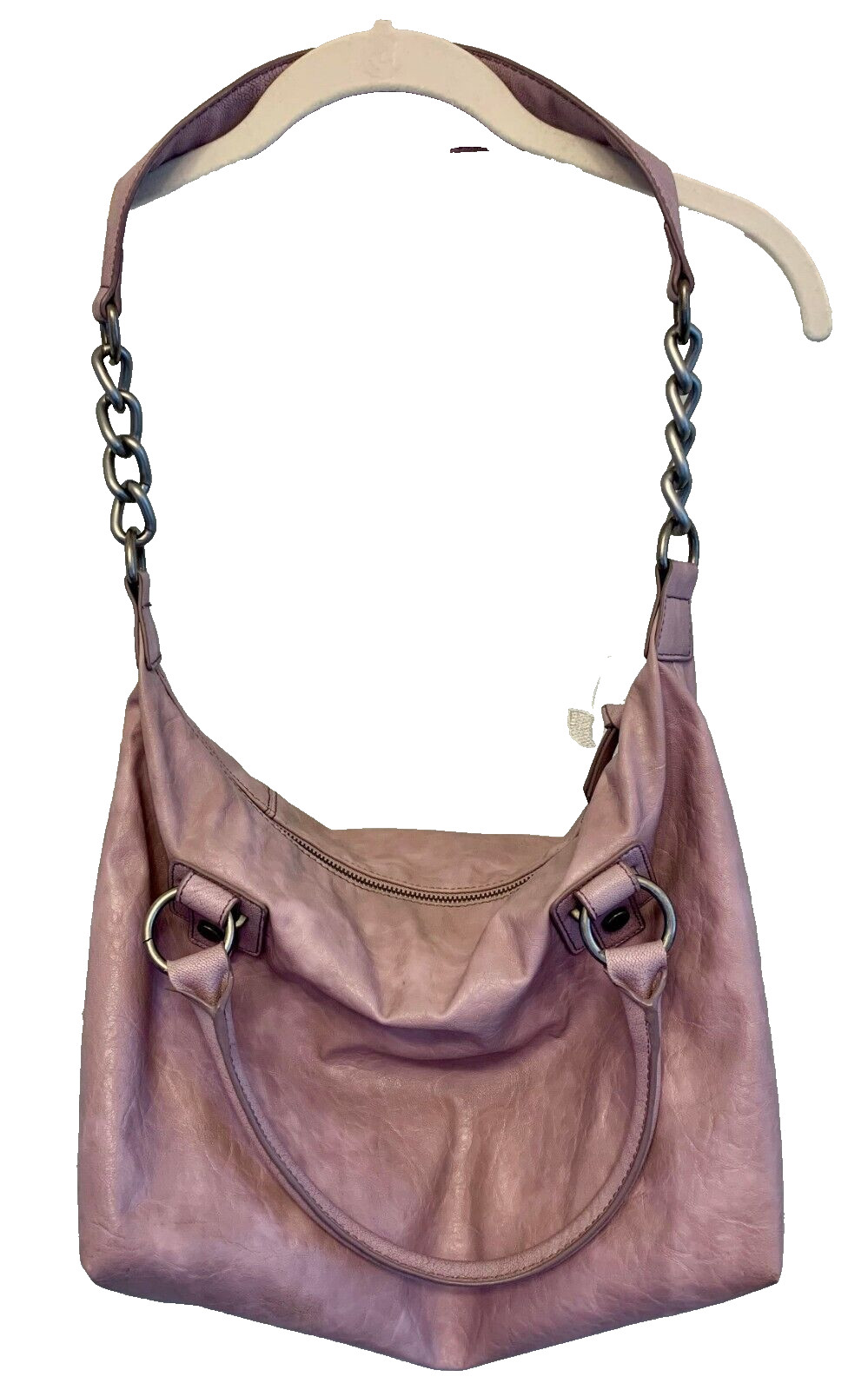 Simply Vera Wang Shoulder/Hand Bag Lavender 100% Man-Made Silver-Toned Hdware