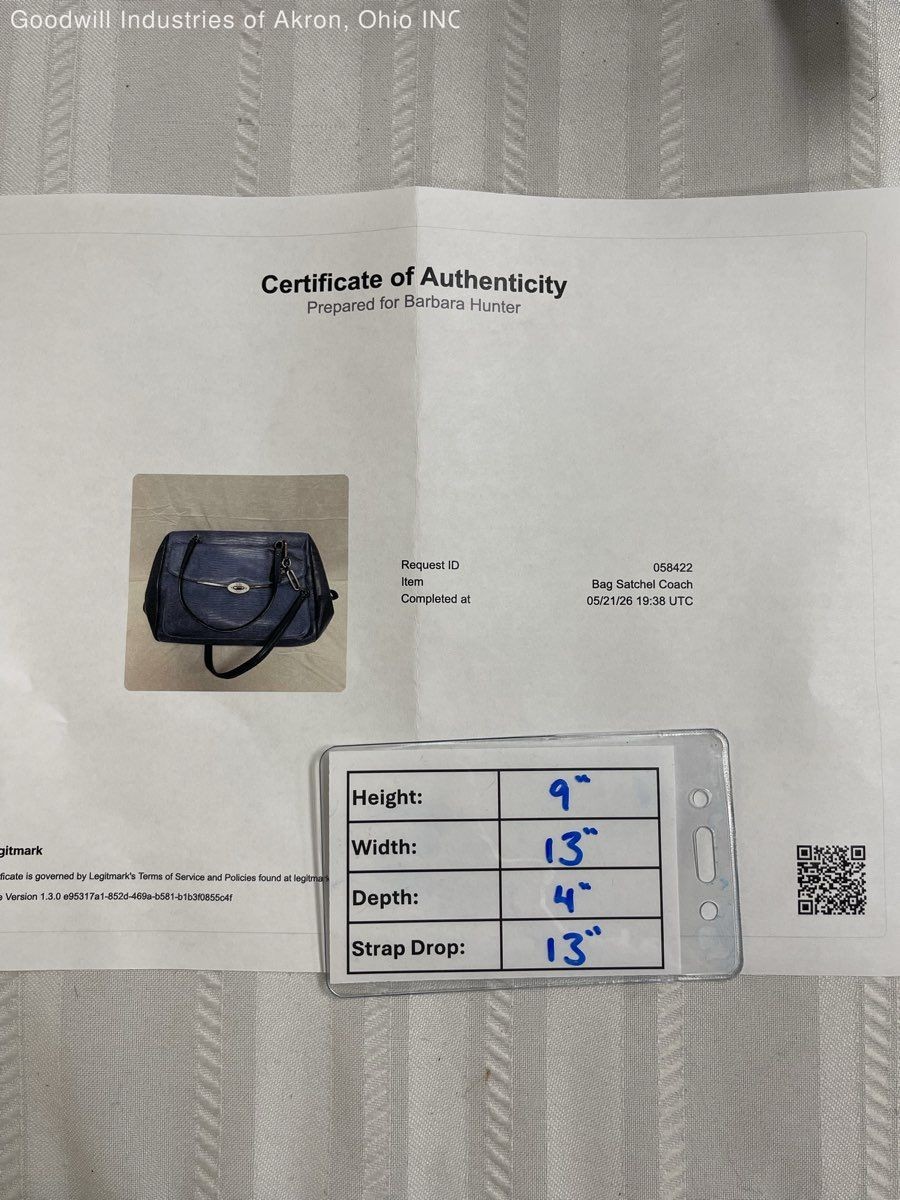 Coach Blue 2010s Lizard Embossed Leather Madison Madeline Satchel Bag COA
