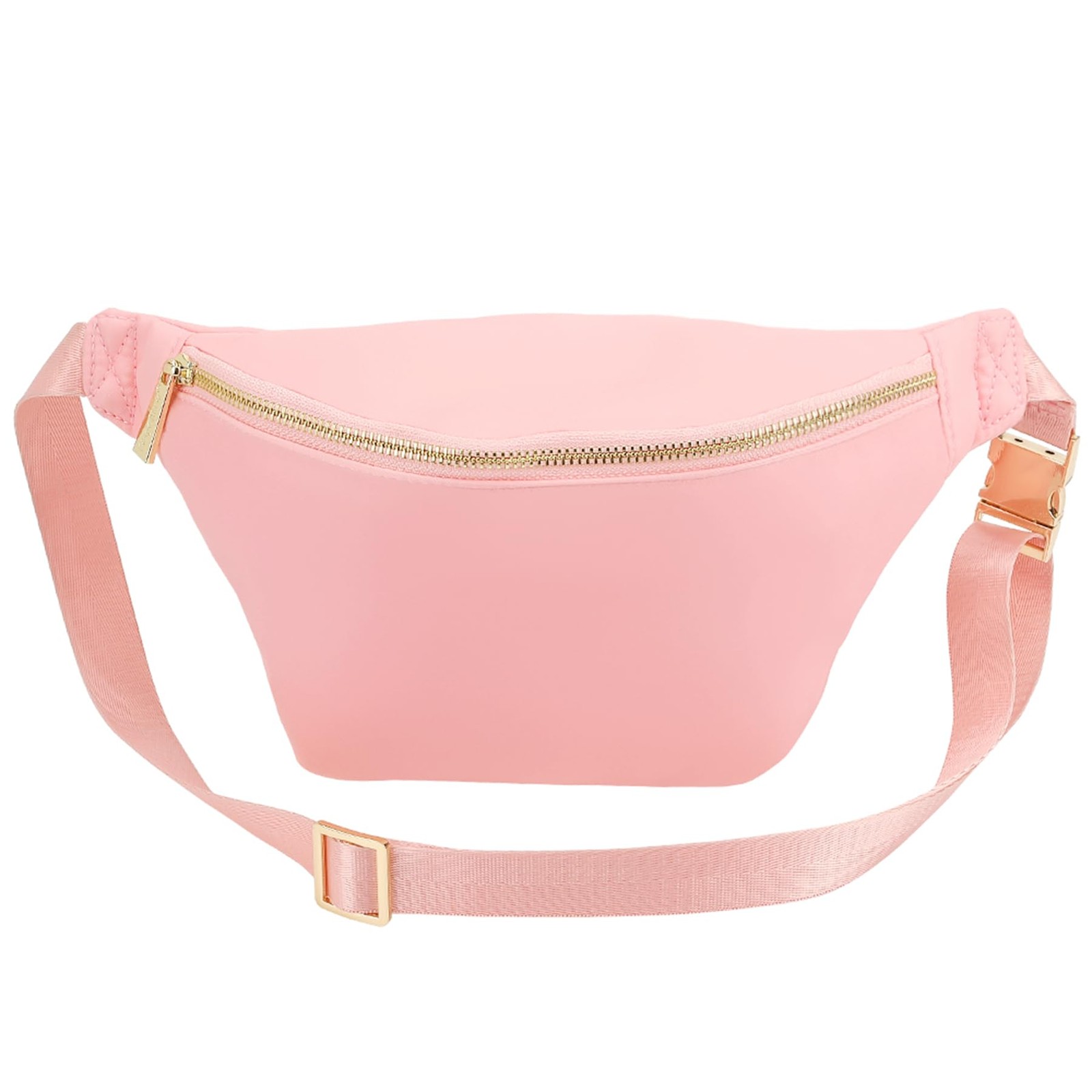 Pink Women Waist Fanny Pack Belt Travel Crossbody Bag Nylon Sling Purse