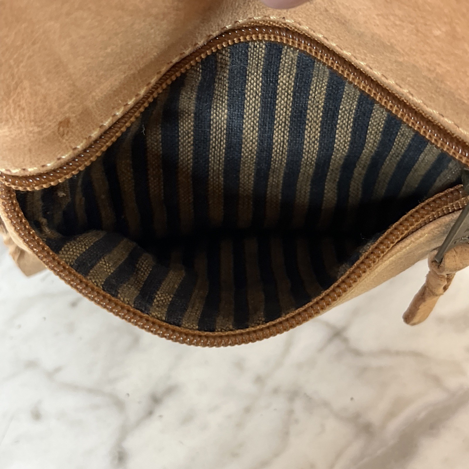 Emily Ann Of Boca Raton Crossbody Bag Small Brown Suede Leather Vintage