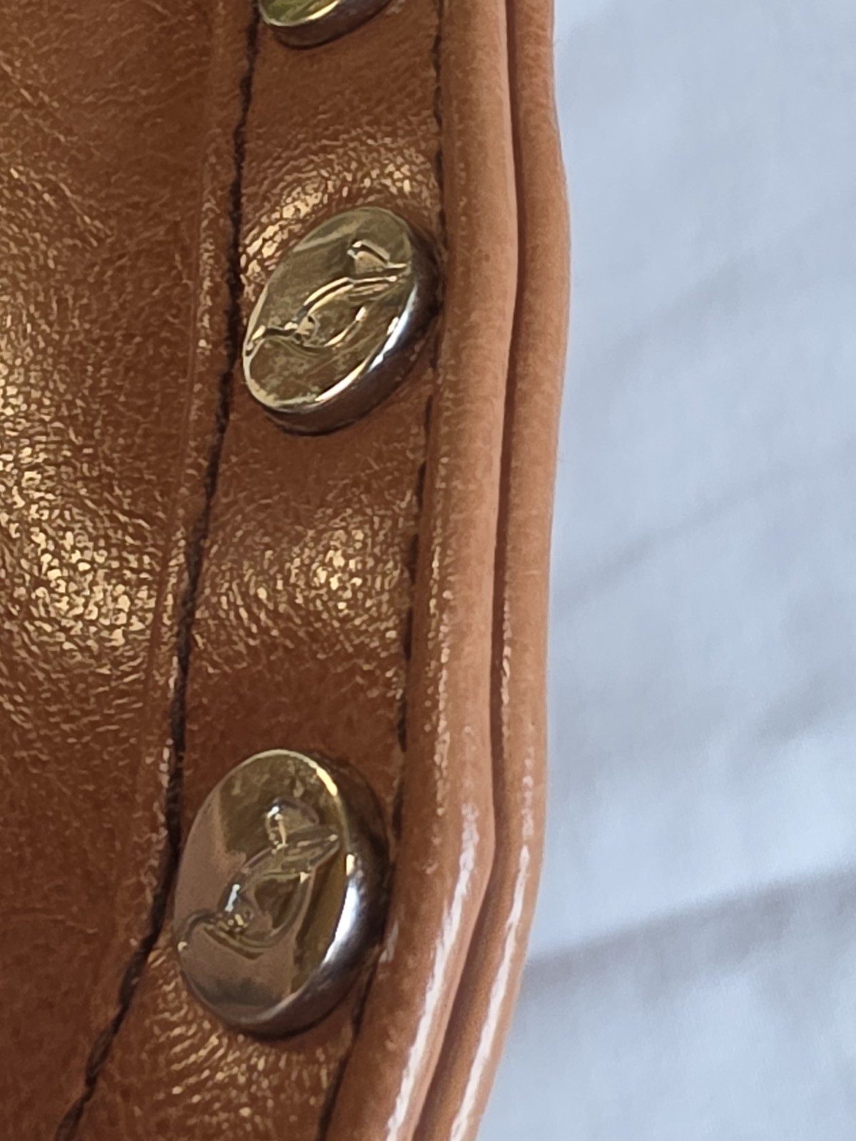 Vintage Baby Phat Y2K Brown Studded Envelope Clutch Purse Logo Flap McBling 2000