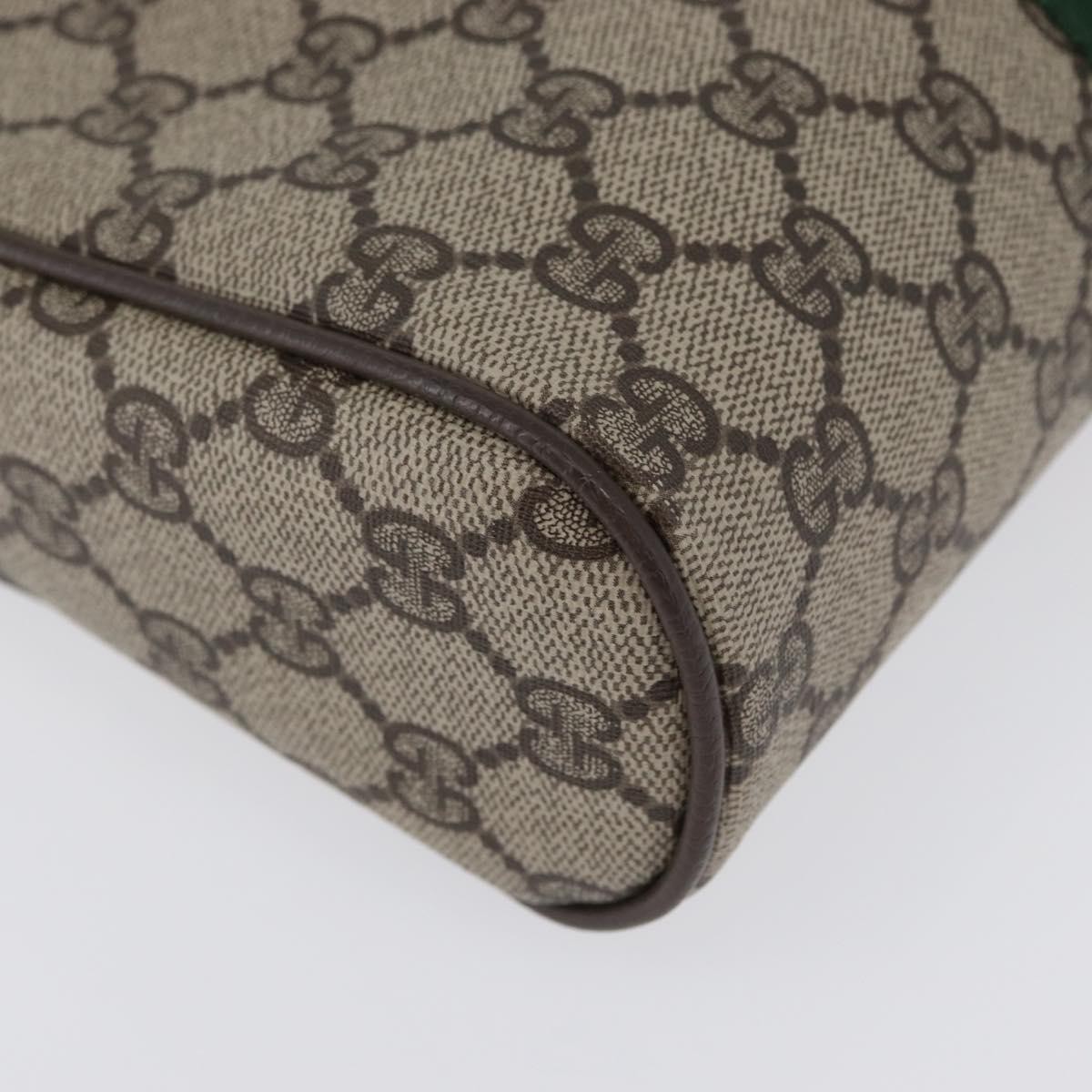 GUCCI GG Supreme Web Sherry Line Clutch Bag PVC Beige Gold 010 378 Auth BA10641