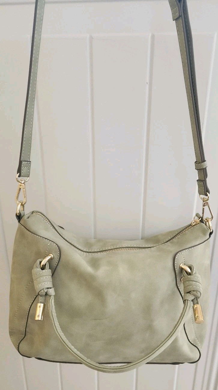 Nanette Lepore Sage Handbag, Gold Hardware, 21″ Crossbody Strap, 3″ handle