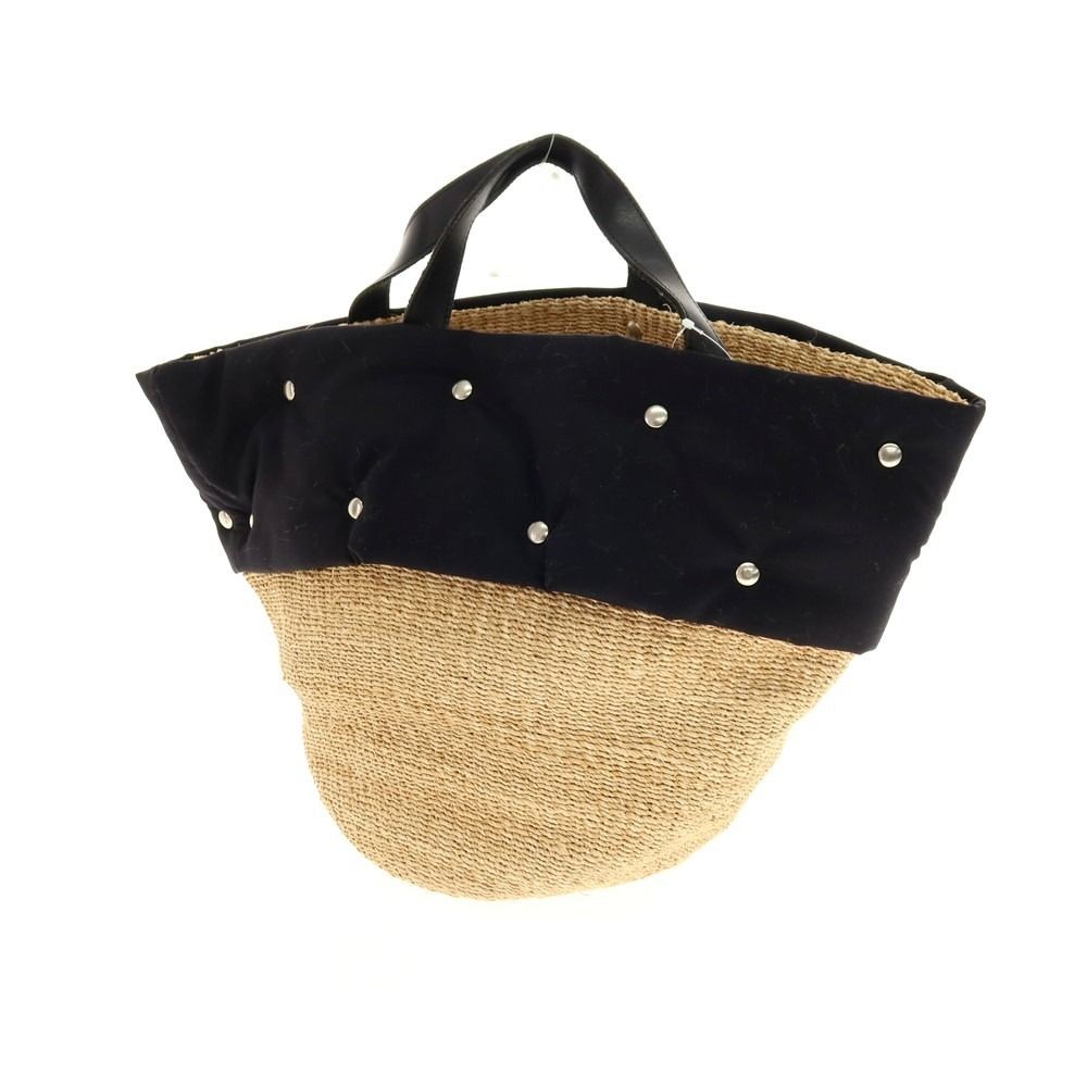 tricot COMME des GARÇONS Basket Tote Bag 50cm 19.69in Beige Black TG-K201 Japan