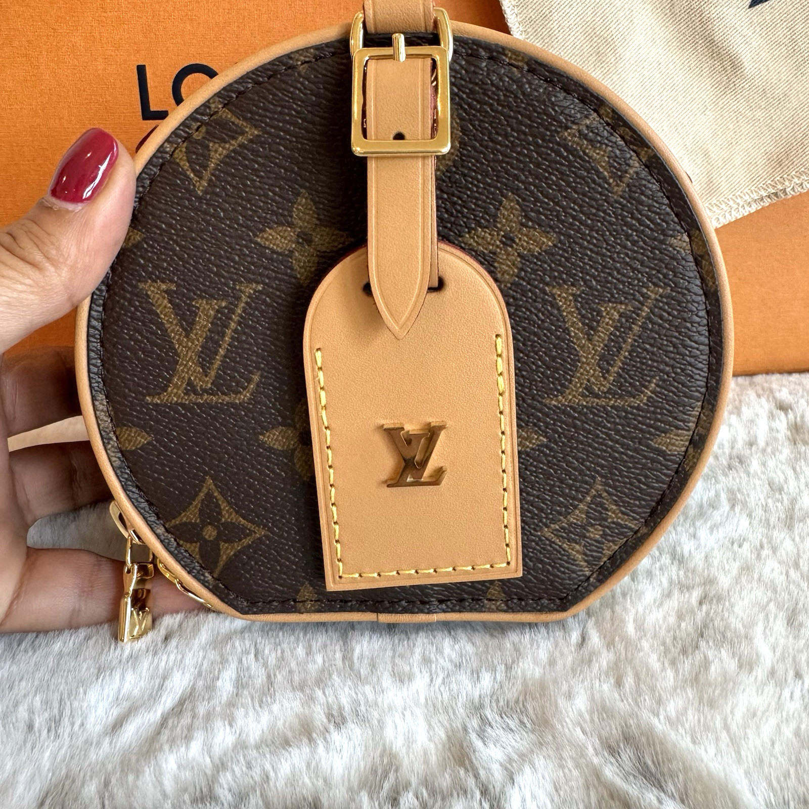 Louis Vuitton Boite Chapeau Crossbody Mini Brown Canvas/Leather P0214