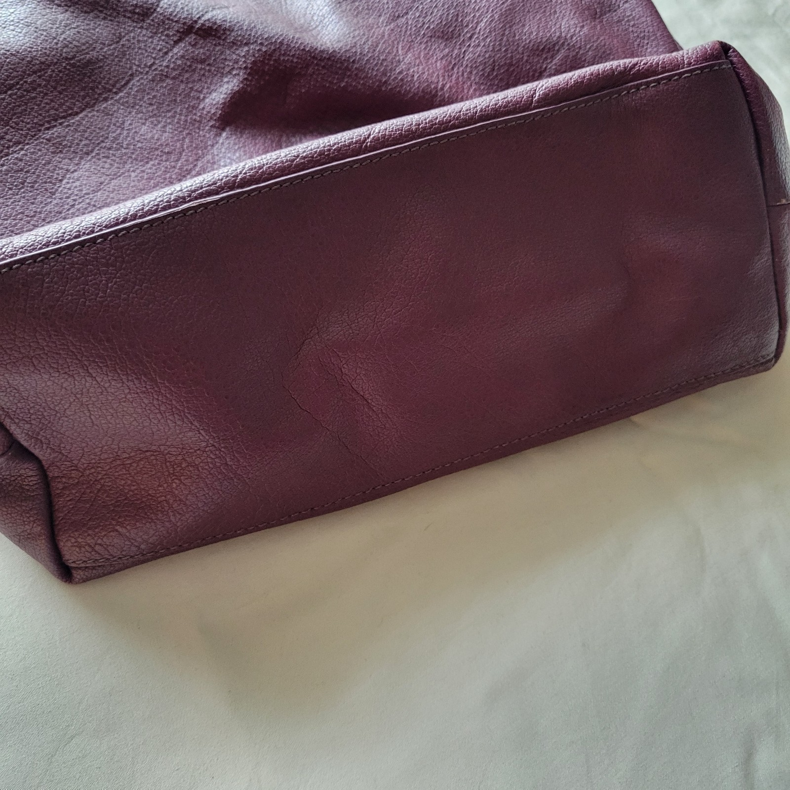 Y2K Leather JPK Paris 75 Hobo Bucket Shoulder Bag Tote Rich Burgundy Rare