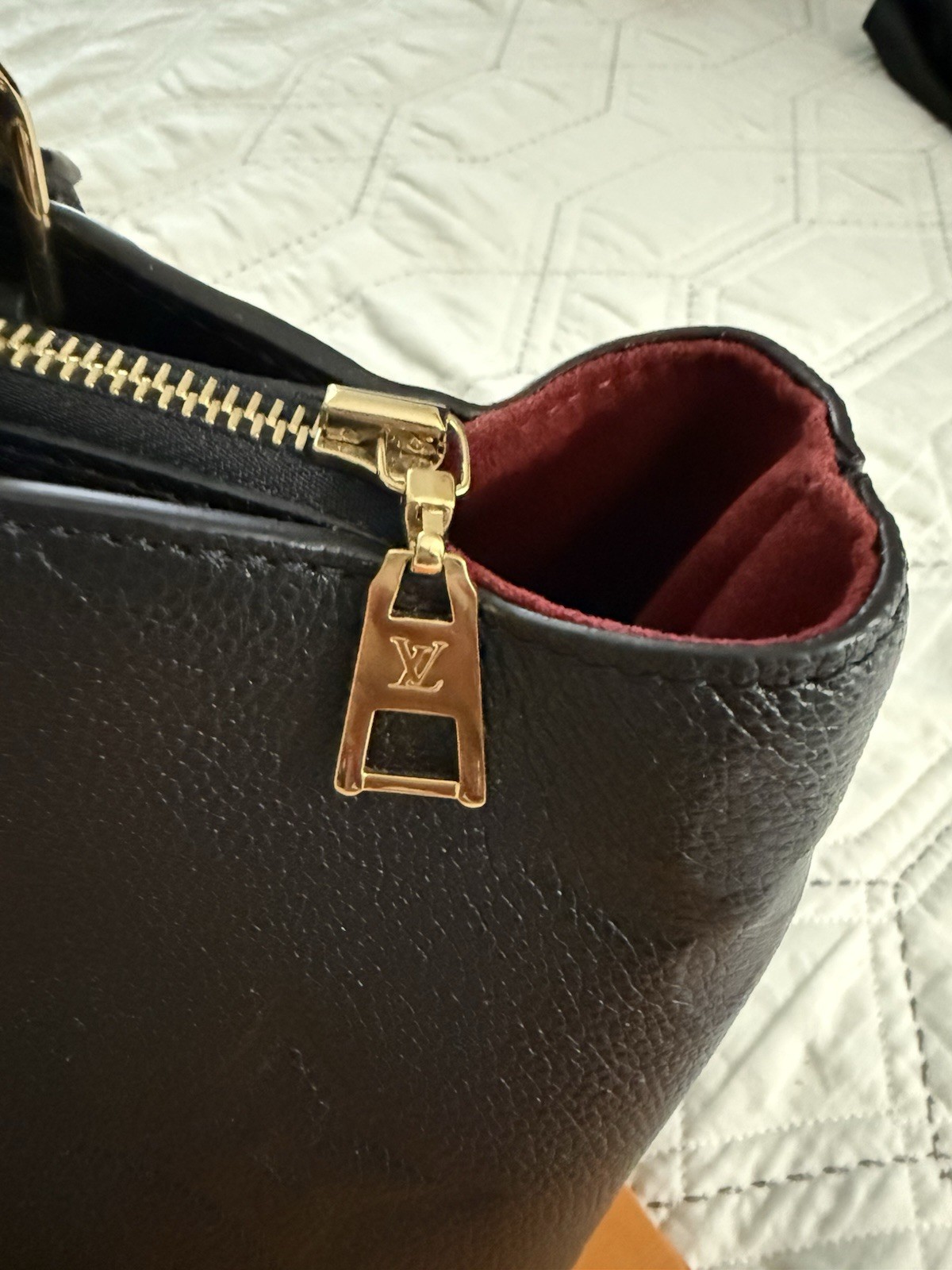 Louis Vuitton Petite Palais Black Monogram Satchel Zip Gold Hardware Lock Keys
