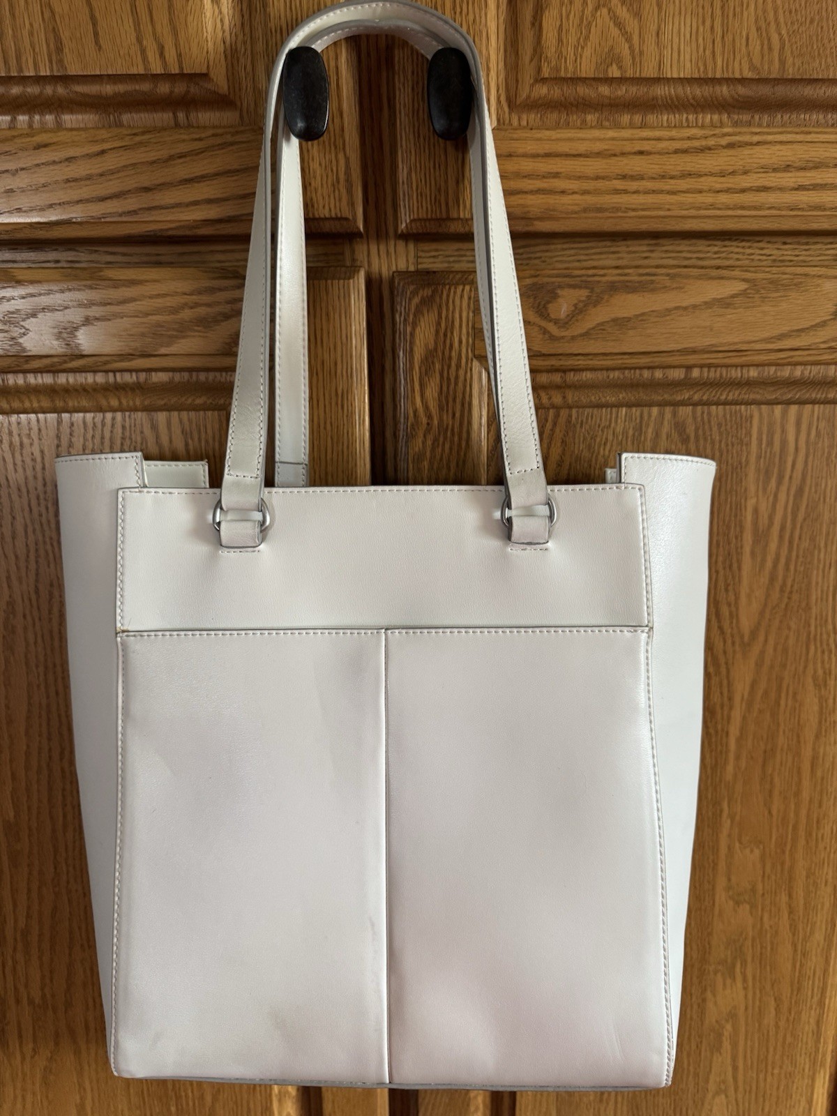 Perlina Leather Handbag 12”H X 10”W X 5”D