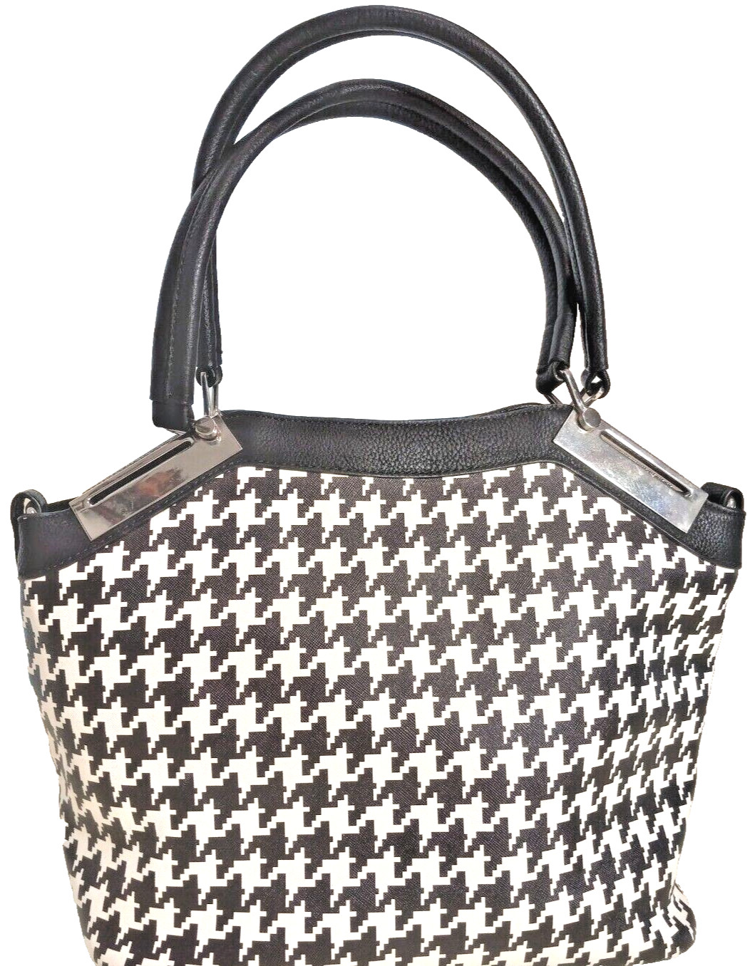 Black Rivet New Shoulder or handheld Black / White Handbag medium silver decore