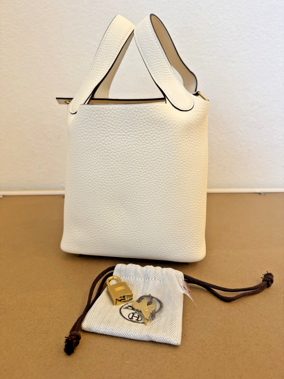 HERMES Picotin Lock 18 Handbag TC Leather Nata Z Stamp H056289CC