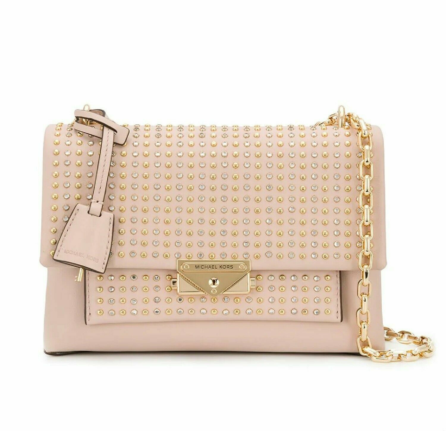 NWT MICHAEL KORS Cece Medium Studded Leather Convertible Chain Shoulder Bag $458