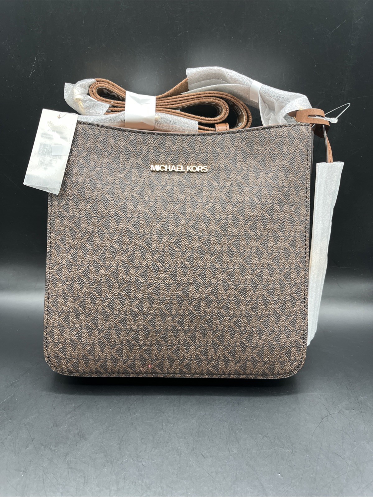 Michael Kors Jet Set Travel Small Shoulder Messenger Bag MK Brown