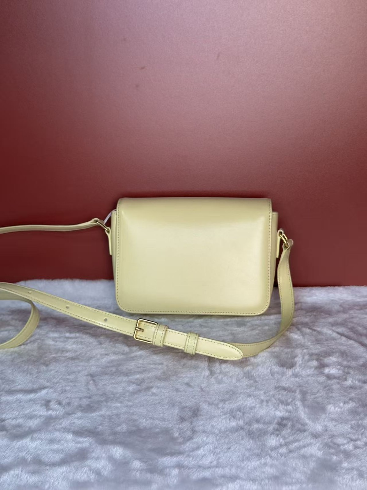 Celine Triomphe Mini Light Yellow DX327@pre-verified by eBay 26.06.18