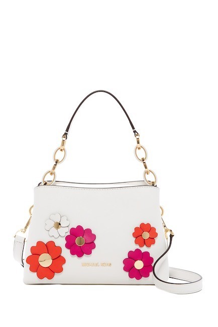 New Michael Kors Flora Applique Portia Small East West Satchel