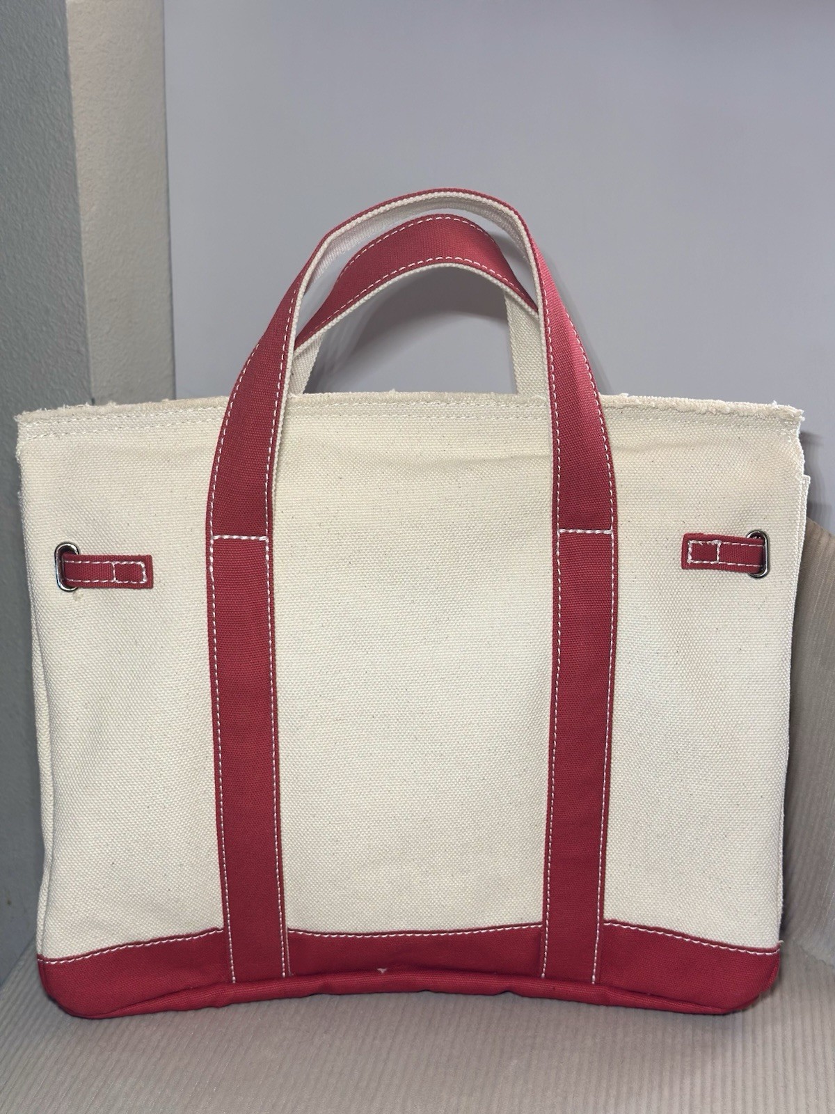 NEW Viral Boatkin Sunwin Madaket Large Classic Tote Bag in Nantucket Red