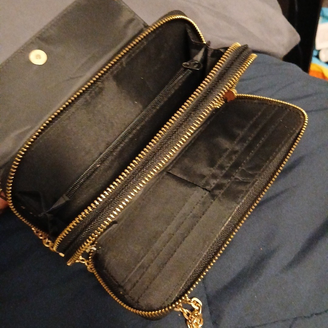 Marilyn Monroe Black & White Pictures Golden Chain Wallet Purse