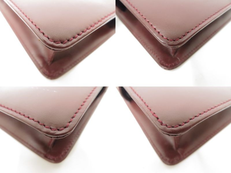 Authentic Cartier Must de Cartier Leather Clutch Bag #48733