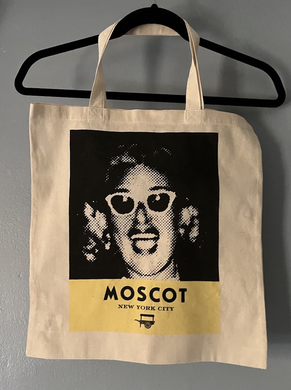 Vintage Moscot Eyewear Tote Bag 14×16 Inches New York Stencil Art Grunya Lemtosh