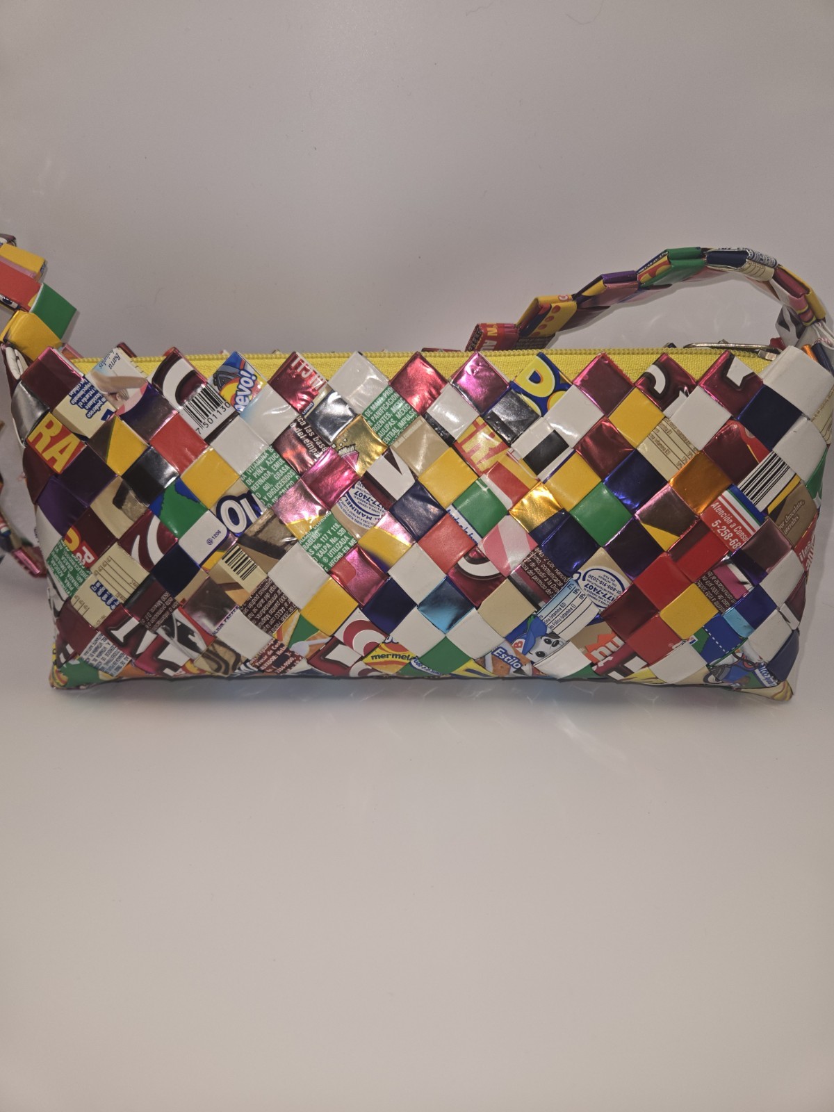 CANDY WRAPPER PURSE~Bag~Bright & Colorful~11 1/2″ x 5″~Excellent condition!