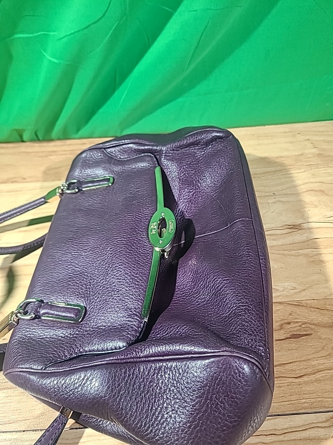 COACH MADISON LEATHER SMALL MADELINE SATCHEL LI BLACK VIOLET F25169