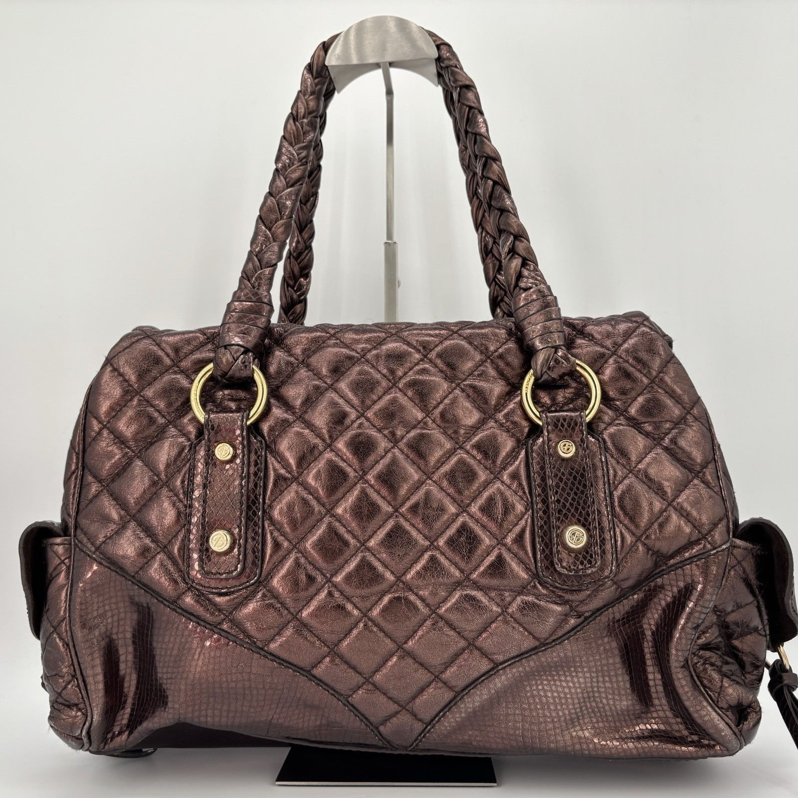 FRANCESCO BIASIA Handbag Tote Secret Love Quilted Y2K Authentic From Japan